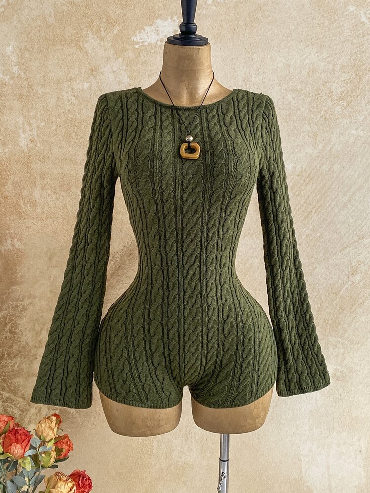 Soleia Ropa de mujer casual sexy para otoño, vacaciones, playa, uso diario, desc en verde