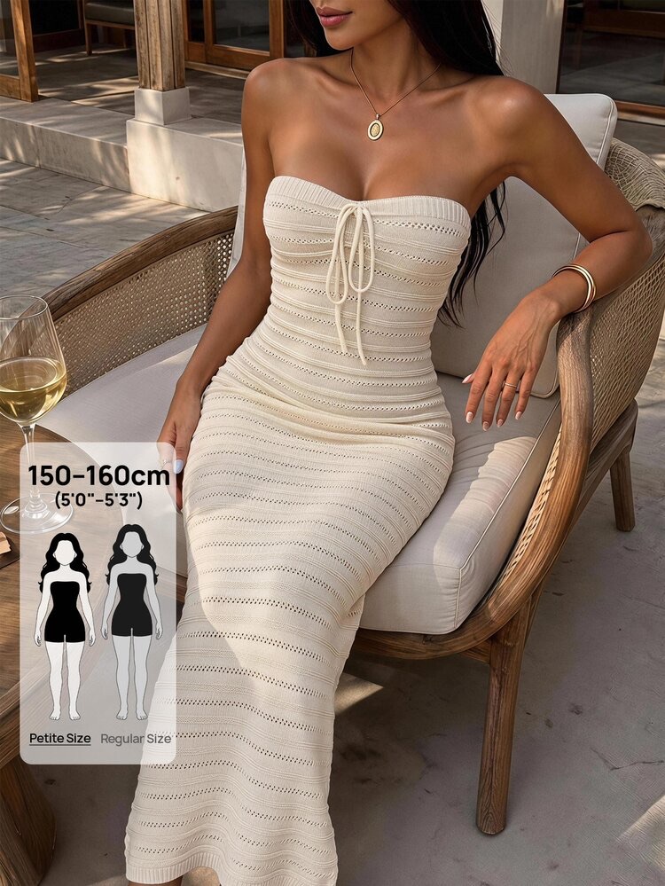 Vestido de tubo de mujer hecho a mano de ganchillo, romántico, para, foto 3