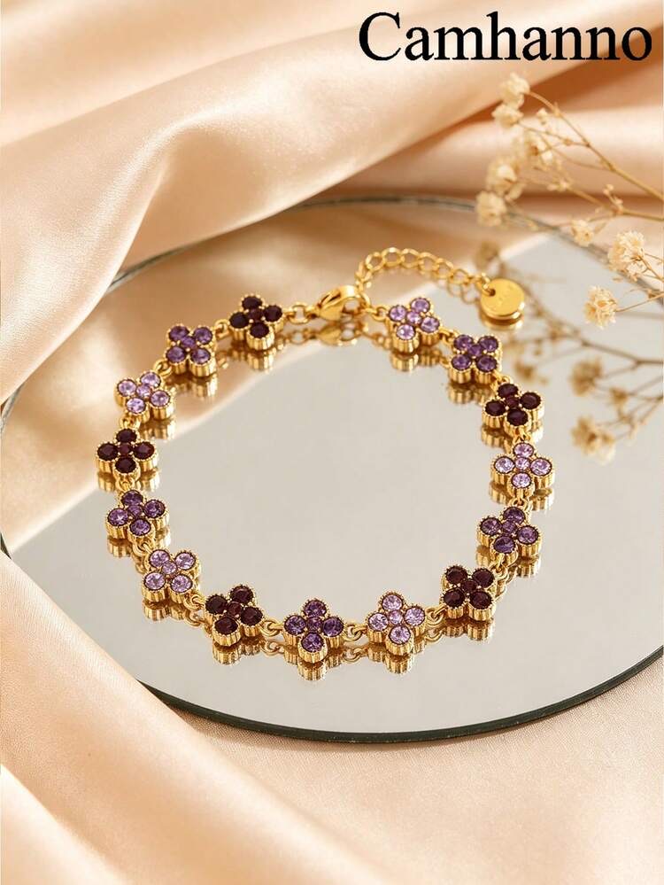 1 pieza Pulsera de estilo lujoso americano de acero inoxidable, foto 4